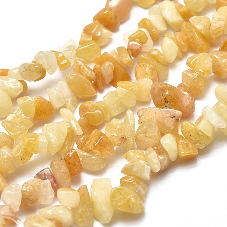 ARRICRAFT Natural Yellow Aventurine Beads, Chip, 2.5~7.5x6.5~9.5mm, Hole: 1mm, 33.86 inches(86cm)