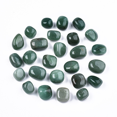 ARRICRAFT Natural Green Aventurine Beads, Tumbled Stone, No Hole/Undrilled, Nuggets, 19~30x18~28x10~24mm 250~300g/bag