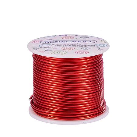 BENECREAT 12 Gauge Aluminum Wire Length 100FT Anodized Jewelry Craft Making Beading Floral Colored Aluminum Craft Wire - FireBrick