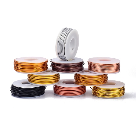 Arricraft Aluminum Wire, Bendable Metal Craft Wire, Round, Mixed Color, 20 Gauge(0.8mm)~12 Gauge(2mm), about 16.40~118.11 Feet(5m~36m)/Roll