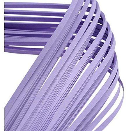 Pandahall Elite 1200 Strips Paper Quilling Strips, Lilac Quilling Strip Set, 3mm Width 39cm Length