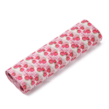 Honeyhandy Disposable Cake Food Wrapping Paper, Greaseproof Paper, Strawberry Style, Colorful, 25x21.8cm, 50pcs/box