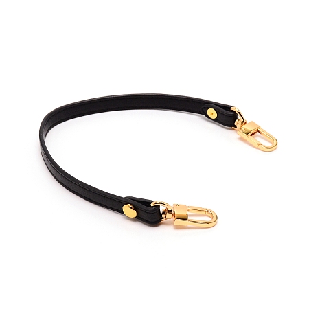 WADORN Leather Bag Straps, with Alloy Swivel Clasps, Bag Replacement Accessories, Black, 35.6x1.2x0.9cm