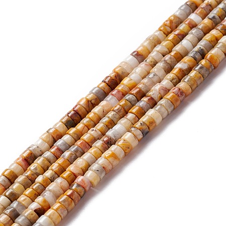Natural Crazy Agate Beads Strands, Flat Round, 4~4.5x2~2.5mm, Hole: 0.8~1mm, about 155~172pcs/strand, 15.12 inch~15.55 inch(38.4~39.5cm)