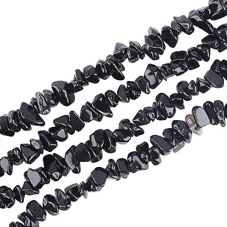 Arricraft Nature Stone Beads 5~8mm, Natural Obsidian Chip Beads, Gemstone Loose Beads for Bracelet Necklace Jewelry Making (Hole: 1mm)