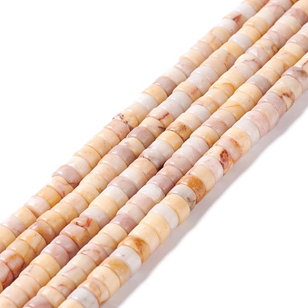 ARRICRAFT Natural Howlite Beads Strands, Heishi Beads, Flat Roubd/Disc, 6x3mm, Hole: 0.8mm, about 123pcs/strand, 15.87 inch(40.3cm)