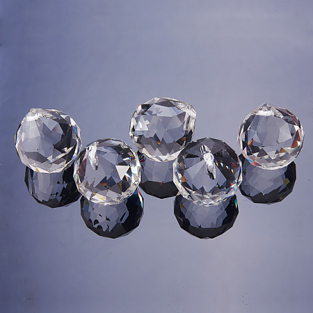 PandaHall Elite 5 Pcs Crystal Clear Chandelier Ball Prism for Suncatcher Feng Shui/Wedding Decor/Ceiling Lamp Lighting Hanging Chandelier Drop
