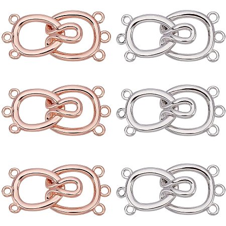 BENEREAT 10 Sets 36mm Real 18K Gold Plated S Ring Toggle Clasps Drop Silver S Hook Ring Jewelry Clasps for Necklace Jewelry Making DIY Crafts