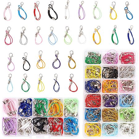 PH PandaHall 230pcs Cell Phone Strap, 2 Styles Lariat Lanyard W/Lobster Clasp Cords for Cellphone/USB Drive/Keychain/DIY Jewelry (2.7” & 3.3”)
