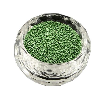 NBEADS A Bag of Green Plated DIY 3D Nail Art Decoration Mini Glass Beads Tiny Caviar Nail Beads Nail Tips Decoration