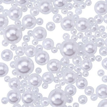 PandaHall Elite 6 Sizes Imitation Pearl Acrylic Beads White No Holes / Undrilled Imitated Pearl Beads Grment Accessories