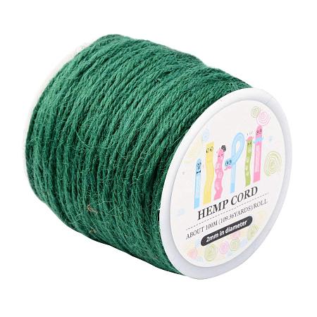 ARRICRAFT 1 Roll(100m, about 100 Yards) Green Colored Jute twine Jute String for Jewelry Making Craft Project, 2mm