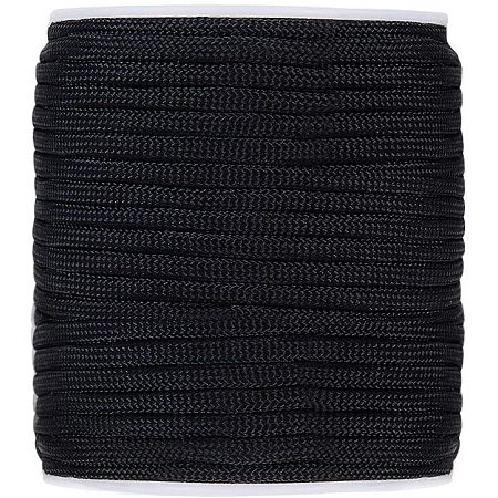 Arricraft 100 Feet 3mm Paracord Ropes Polyester Paracord Tent Rope Cord for Making Keychain lanyards Karabiner Dog Collar Bracelet DIY Craft, Black