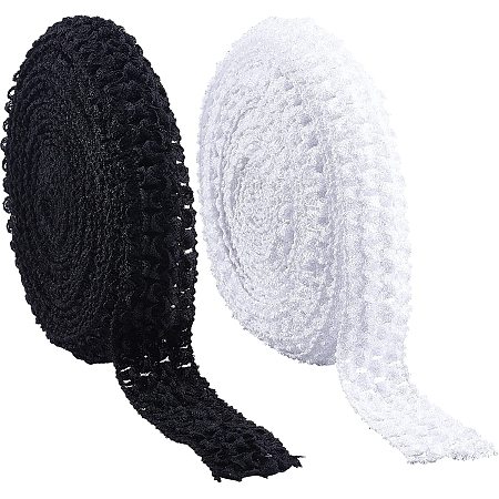 GORGECRAFT 2 RollsX 5.5 Yards Wide Elastic Crochet Headband Ribbon 1.2