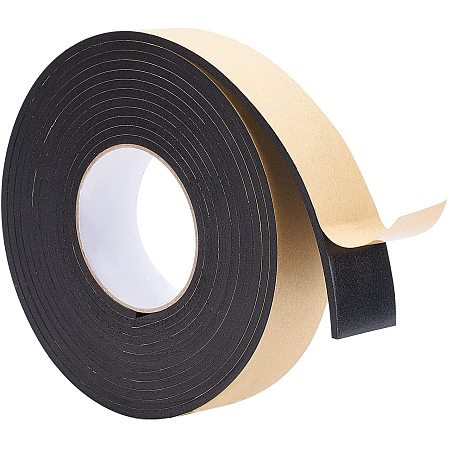 SUPERFINDINGS 2 Rolls Total 32.8 Feet High Density Window Foam Strip 1.57Inch Width Single-Sided Adhesive EVA Seal Foam Strip Soundproofing Sealing Tape for Doors and Windows Insulation