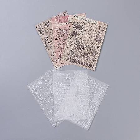 Honeyhandy Scrapbook Paper, Vegetable Parchment & Munken Paper, for DIY Album Scrapbook, Greeting Card, Background Paper, Diary Decorative, Mailing Times, 14x10cm, 30 sheets/bag