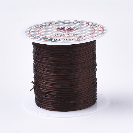 Stretch Elastic Beading Wire String, Saddle Brown, 1mm, 10m/roll