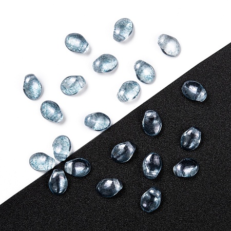Arricraft Czech Glass Beads, Tulip Petal/Lily Petal, Cadet Blue, 8.5x6x4mm, Hole: 1mm, about 37pcs/10g