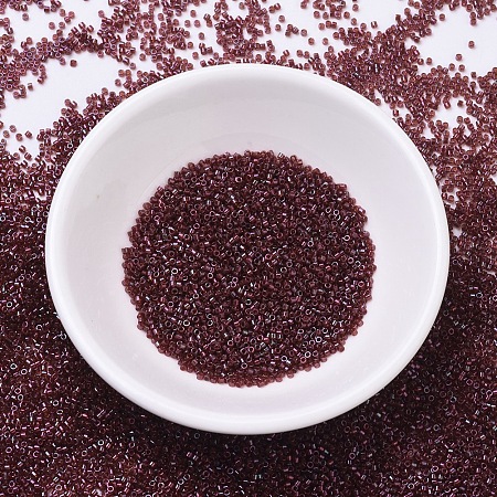 MIYUKI Delica Beads, Cylinder, Japanese Seed Beads, 11/0, (DB0105) Garnet Gold Luster, 1.3x1.6mm, Hole: 0.8mm; about 2000pcs/10g