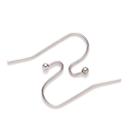 Honeyhandy 304 Stainless Steel Earring Hooks, Ear Wire, Stainless Steel Color, 11x21mm, Pin: 0.7mm