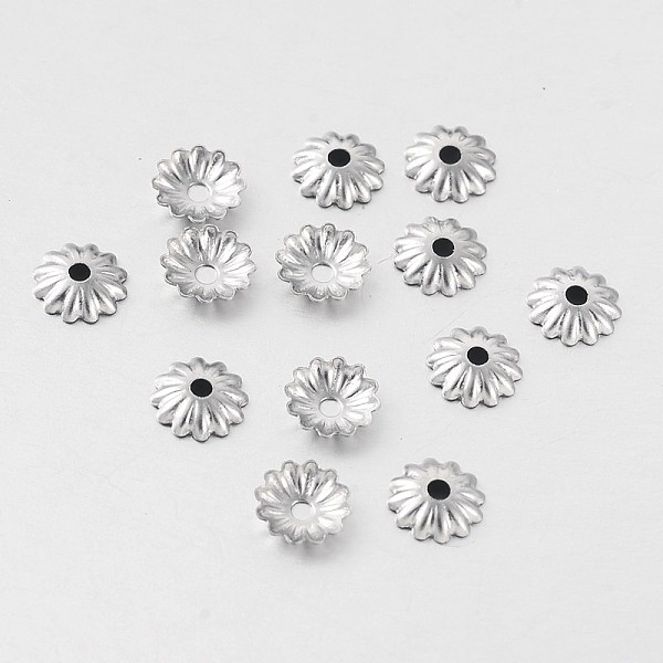 Honeyhandy Multi-Petal 316 Surgical Stainless Steel Flower Bead Caps ...