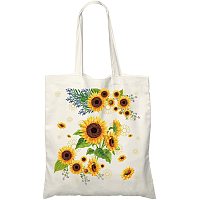 FINGERINSPIRE Sunflower Canvas Tote Bag Handbag (15x13 Inch) Floral Shopping Bag Women Casual Shoulder Bags Watercolor Sunflower Reusable Grocery Bags Beach Lunch Travel Cotton Bag