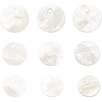BENECREAT 240pcs 12/15/20mm Natural Mother of Pearl Shell Pendants Mini Flat Round Disc Coin Seashells Pendants for DIY Necklaces Jewelry Making Accessories
