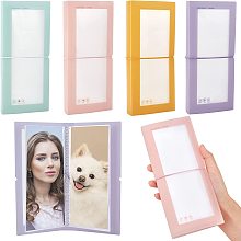 NBEADS 4 Pcs Mini Photo Album 4 Colors, 30 Pockets Photo Card Holder Transparent Photocard Binder Small Kpop Photocard Holder Book for Cards Pictures ID Photo