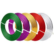 BENECREAT 82 Feet 5 Rolls Mixed Color 3mm Wide Silver Flat Jewelry Craft Wire 18 Gauge Gold Aluminum Wire for Bezel Sculpting Jewelry Making