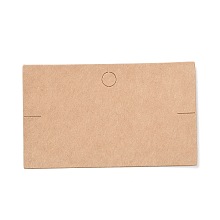 Honeyhandy Blank Kraft Paper Bracelet Display Card, Rectangle, BurlyWood, 6x10x0.05cm, Hole: 8mm