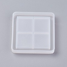 Honeyhandy Shaker Mold, DIY Quicksand Jewelry Silicone Molds, Resin Casting Molds, For UV Resin, Epoxy Resin Jewelry Making, Square, White, 52x52x8mm, Inner Size: 19x19mm