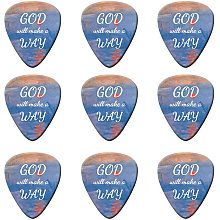 GLOBLELAND 9 Pack God Will Make A Way Guitar Picks Premium Celluloid Picks Sampler for Classical Guitar Electric Guitar