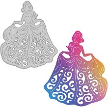 GLOBLELAND Princess Metal Cutting Dies Die Cuts for DIY Scrapbooking Easter Birthday Mother's Day Valentine's Day Cards Making Album Envelope Decoration,Matte Platinum