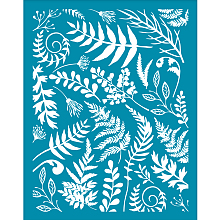 OLYCRAFT Silk Screen Printing Stencil, for Painting on Wood, DIY Decoration T-Shirt Fabric, Leaf Pattern, 100x127mm