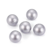 Honeyhandy Brass Chime Ball Beads Fit Cage Pendants, No Hole, Gray, 16mm