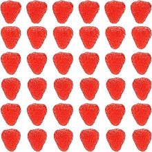 OLYCRAFT 140pcs Artificial Raspberry Miniature Strawberry Simulation Strawberry Mini Strawberry Miniature Fruit for Dollhouse Mini Kitchen Decorations Photography Props