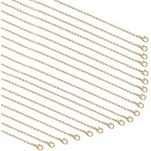 Arricraft 20 Strands Golden Cable Chain Necklace Twisted Link Chain Necklace Bulk for Pendant Necklace Jewelry Making, 23.6"