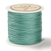 Honeyhandy 50 Yards Nylon Chinese Knot Cord, Nylon Jewelry Cord for Jewelry Making, Medium Aquamarine, 0.8mm