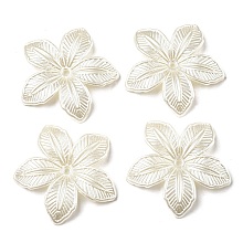 Honeyhandy ABS Imitation Pearl Beads, Flower, 40x42x5mm, Hole: 2mm