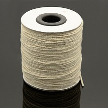 Honeyhandy Round Cotton Twist Threads Cords, Macrame Cord, Light Yellow, 1mm, about 100yards/roll(300 feet/roll), 6rolls/bag