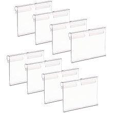 PandaHall Elite 100pcs Plastic Label Holders Sign Display Holder Label Store Sign Holders for Retail Price Ticket Tagging Merchandise Shopping Mall Store Shop Wire Shelf Home(6cm x 4cm)