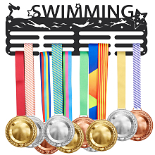 SUPERDANT Swimming Medal Hanger Star Sports Medal Holder with 12 Lines Sturdy Steel Award Display Holders for Over 60 Medals Wall Mounted Medal Display Racks for Ribbon Lanyard