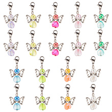 SUNNYCLUE 1 Box 36Pcs Stitch Markers Crochet Stitch Marker Charms Bead Angel Charms Party Favor Fairy Charm Clip On Lobster Clasp Charm Locking Knitting Markers for Weaving Sewing Knit Quilting Craft