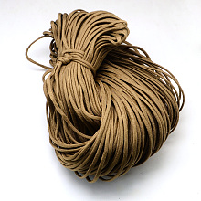 Honeyhandy 7 Inner Cores Polyester & Spandex Cord Ropes, Solid Color, for Rope Bracelets Making, Sienna, 4~5mm, about 109.36 yards(100m)/bundle, 420~500g/bundle