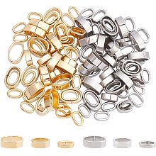 UNICRAFTALE About 120pcs 3 Sizes 304 Stainless Steel Quick Connector Multi-Color Connection Ring Locking Clip Quick Chain Gold and Stainless Steel Color for DIY Jewelry Making