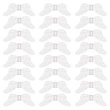 SUNNYCLUE 1 Box 200Pcs Wings Beads Angel Wing Beads Transparent Clear Acrylic Bead Charms Christmas Guardian Angel Fairy Wing Loose Spacer Beads for Jewelry Making Beading Kit Earrings Necklace DIY