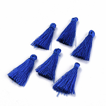 Honeyhandy Polyester Tassel Pendant Decorations, Blue, 30~35mm