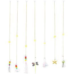 7 Pcs 7 Styles Cat Teaser, Hanging Door Interactive Cat Teaser Insects String Retractable Soft Plush String Kitty String