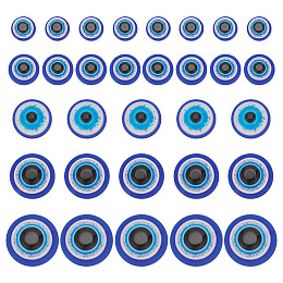 ARRICRAFT 350Pcs 5 Styles Craft Resin Doll Eyes, Stuffed Toy Eyes, Blue, 7.5~16x3~4.5mm