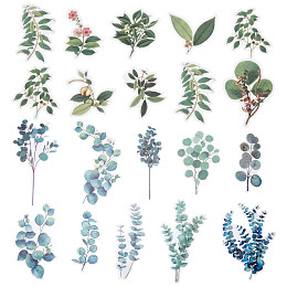 CRASPIRE 120pcs Leaf Stickers Self-Adhesive Plants Stickers Washi Stickers DIY Decorative Label for Scrapbook Notebook Journal Card Making Envelope Decoration